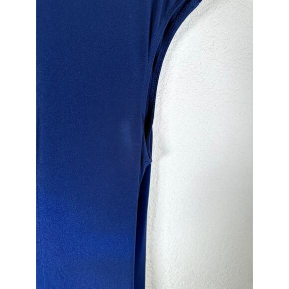 Tommy Bahama Carmela Dress Women’s Large Navy NWT Crossover Front Midi - Picture 9 of 9